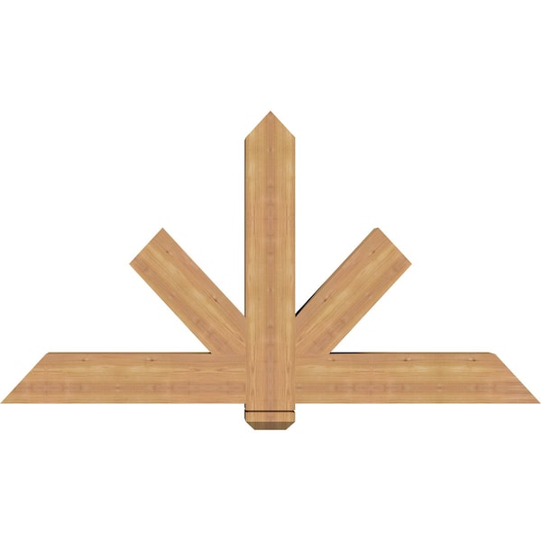 Ekena Millwork Kennewick Timber Gable Bracket, Western Red Cedar, 60"W x 32"H x 5 1/2"D x 5 1/2"F, 13/12 Pitch GBW060X32X0606KEN00SWR - main